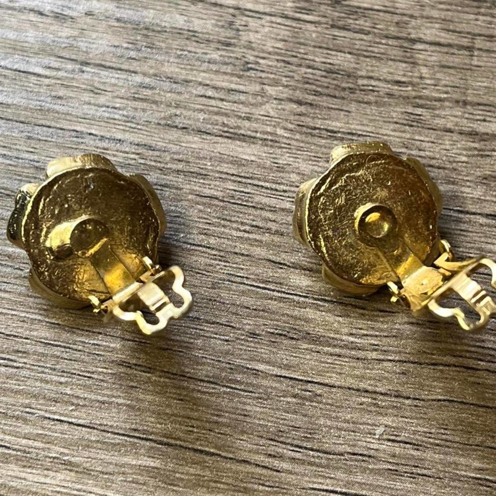 Vintage 50s gold tone floral - Picture 4 of 4